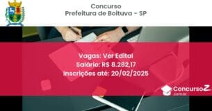 Concurso Público 1056 prefeitura de boituva sp ver edital julho 2025