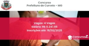Concurso Público 1068 prefeitura de curvelo mg 4 vagas junho 2025
