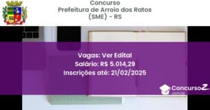 Concurso Público 1086 prefeitura de arroio dos ratos sme rs ver edital junho 2025