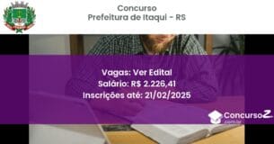 Concurso Público 1095 prefeitura de itaqui rs ver edital junho 2025