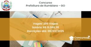 Concurso Público 1119 prefeitura de itumbiara go 295 vagas junho 2025