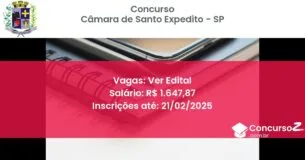 Concurso Público 1138 camara de santo expedito sp ver edital julho 2025