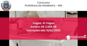 Concurso Público 115 prefeitura de goiabeira mg 41 vagas junho 2025