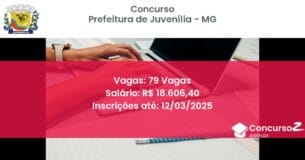 Concurso Público 122 prefeitura de juvenilia mg 79 vagas julho 2025