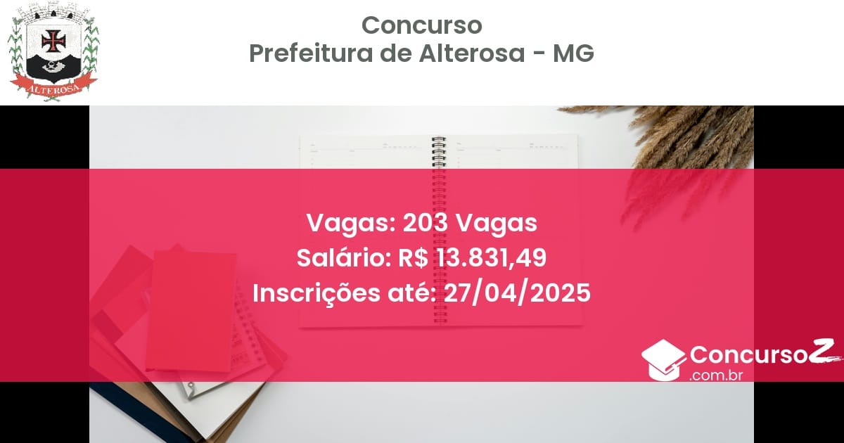 Concurso Público 1261-prefeitura-de-alterosa-mg-203-vagas atualizado em March de 2025