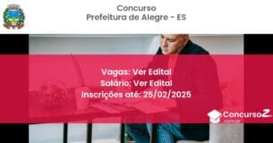 Concurso Público 1283 prefeitura de alegre es ver edital julho 2025
