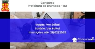 Concurso Público 1370 prefeitura de brumado ba ver edital junho 2025