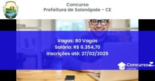 Concurso Público 1375 prefeitura de solonopole ce 80 vagas junho 2025