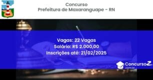 Concurso Público 1384 prefeitura de maxaranguape rn 22 vagas julho 2025