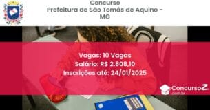 Concurso Público 150 prefeitura de sao tomas de aquino mg 10 vagas junho 2025