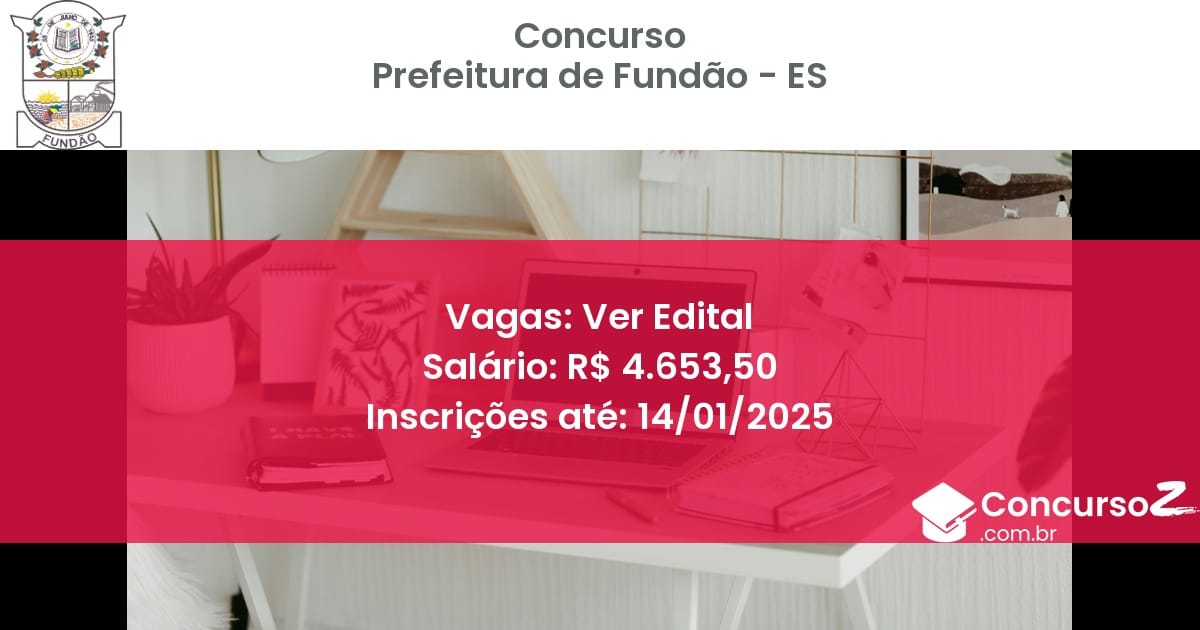 Concurso Público 168 prefeitura de fundao es ver edital junho 2025