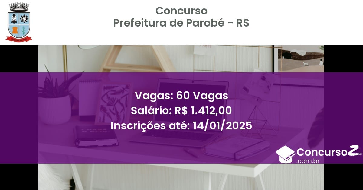 Concurso Público 217 prefeitura de parobe rs 60 vagas julho 2025