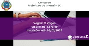 Concurso Público 248 prefeitura de imarui sc 31 vagas junho 2025