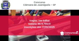 Concurso Público 25 camara de joanopolis sp ver edital julho 2025