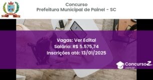 Concurso Público 278 prefeitura municipal de painel sc ver edital junho 2025