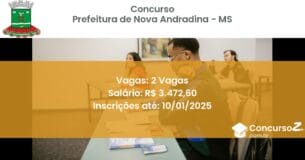 Concurso Público 310 prefeitura de nova andradina ms 2 vagas maio 2025