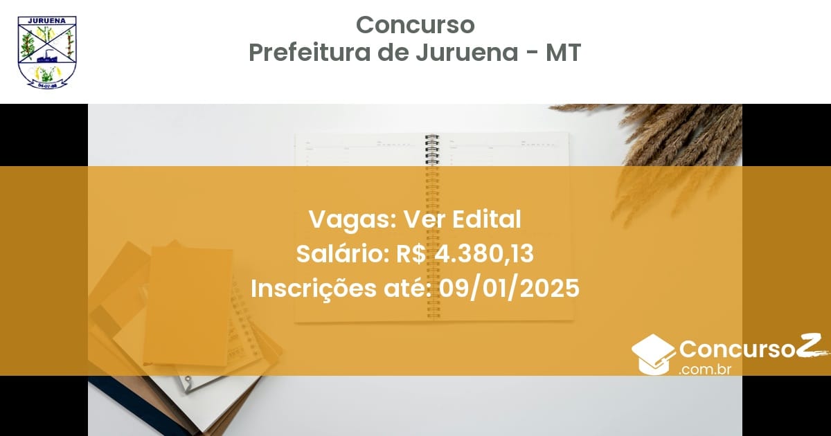 Concurso Público 322 prefeitura de juruena mt ver edital junho 2025