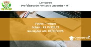 Concurso Público 325 prefeitura de pontes e lacerda mt 7 vagas maio 2025