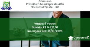 Concurso Público 345 prefeitura municipal de alta floresta doeste ro 6 vagas julho 2025