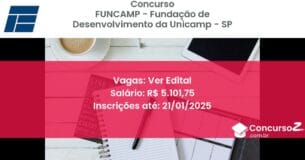 Concurso Público 39 funcamp fundacao de desenvolvimento da unicamp sp ver edital junho 2025