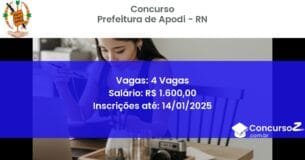 Concurso Público 406 prefeitura de apodi rn 4 vagas maio 2025