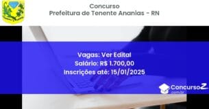 Concurso Público 408 prefeitura de tenente ananias rn ver edital junho 2025