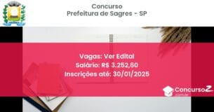 Concurso Público 417 prefeitura de sagres sp ver edital junho 2025