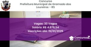 Concurso Público 470 prefeitura municipal de gramado dos loureiros rs 33 vagas junho 2025