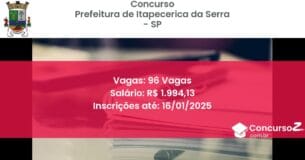 Concurso Público 51 prefeitura de itapecerica da serra sp 96 vagas julho 2025
