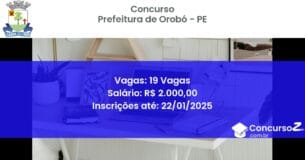 Concurso Público 519 prefeitura de orobo pe 19 vagas junho 2025