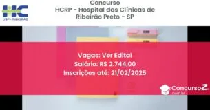Concurso Público 559 hcrp hospital das clinicas de ribeirao preto sp ver edital agosto 2025