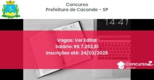Concurso Público 571 prefeitura de caconde sp ver edital junho 2025