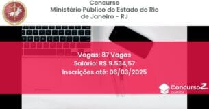 Concurso Público 597 ministerio publico do estado do rio de janeiro rj 87 vagas junho 2025