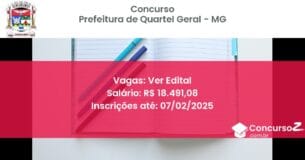 Concurso Público 626 prefeitura de quartel geral mg ver edital maio 2025