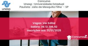 Concurso Público 64 unesp universidade estadual paulista julio de mesquita filho sp ver edital julho 2025