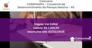 Concurso Público 653 codepampa consorcio de desenvolvimento do pampa gaucho rs ver edital junho 2025