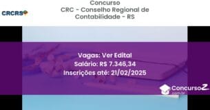 Concurso Público 654 crc conselho regional de contabilidade rs ver edital junho 2025