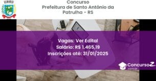 Concurso Público 683 prefeitura de santo antonio da patrulha rs ver edital julho 2025