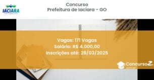 Concurso Público 757 prefeitura de iaciara go 171 vagas junho 2025