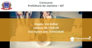 Concurso Público 783 prefeitura de jaciara mt ver edital junho 2025