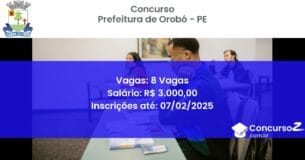 Concurso Público 828 prefeitura de orobo pe 8 vagas junho 2025
