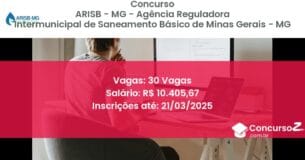Concurso Público 83 arisb mg agencia reguladora intermunicipal de saneamento basico de minas gerais mg 30 vagas junho 2025