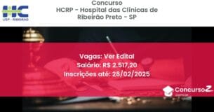 Concurso Público 861 hcrp hospital das clinicas de ribeirao preto sp ver edital junho 2025