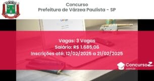Concurso Público 878 prefeitura de varzea paulista sp 3 vagas julho 2025
