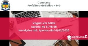 Concurso Público 896 prefeitura de estiva mg ver edital junho 2025