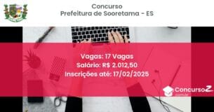 Concurso Público 918 prefeitura de sooretama es 17 vagas maio 2025