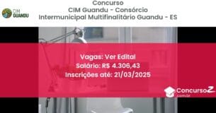 Concurso Público 1516 cim guandu consorcio intermunicipal multifinalitario guandu es ver edital maio 2025