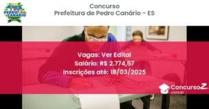 Concurso Público 1523 prefeitura de pedro canario es ver edital junho 2025