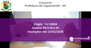 Concurso Público 1577 prefeitura de tupancireta rs ver edital julho 2025