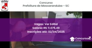Concurso Público 1601 prefeitura de massaranduba sc ver edital junho 2025